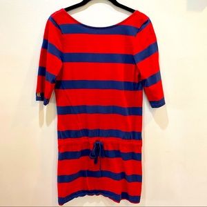Rugby Ralph Lauren Scoop Back Striped Cotton Dress